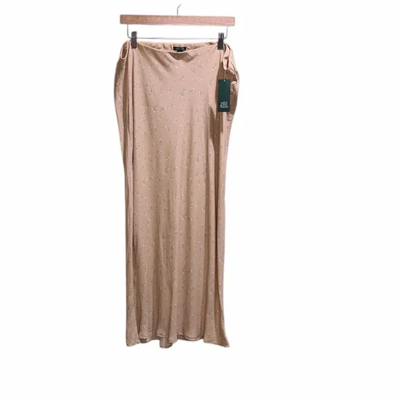 NWT Wild Fable Size XXL Beige Floral Maxi Skirt - Picture 2 of 9